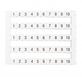 Etichete inscript. oriz. DEKAFIX DY5 1-10 (50 etichete)