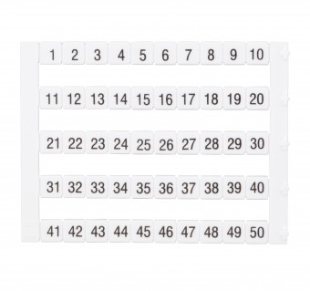 Etichete inscript. oriz. DEKAFIX DY5 1-50 (50 etichete)