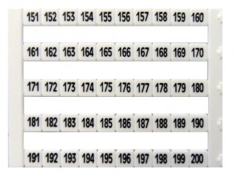 Etichete inscript. oriz. DEKAFIX DY5 151-200 (50 etichete)