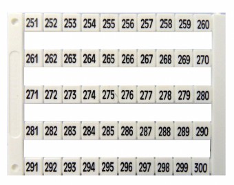 Etichete inscript. oriz. DEKAFIX DY5 251-300 (50 etichete)