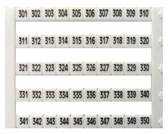 Etichete inscript. oriz. DEKAFIX DY5 301-350 (50 etichete)