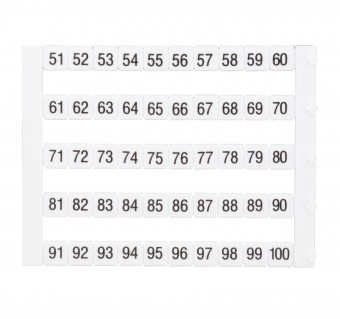 Etichete inscript. oriz. DEKAFIX DY5 51-100 (50 etichete)