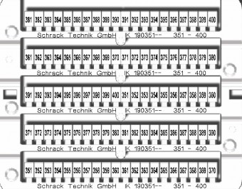 Etichete pentru cleme sir 351-400 (2x)
