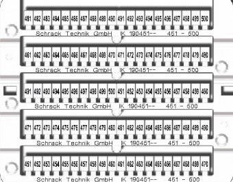 Etichete pentru cleme sir 451-500 (2x)
