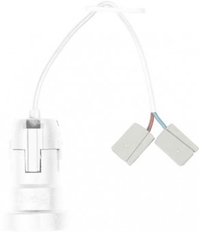 Fasung E27 0.1 m H03VV-F 2x0,75 cu conectori rapizi, max60W