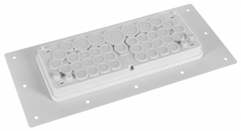 Flange plate for cable entry for DSI-Enclosure RAL7035