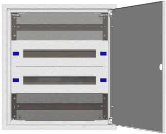 Flat Enclosure Flush mounted 2U-12K, H=640 W=590 D=100mm
