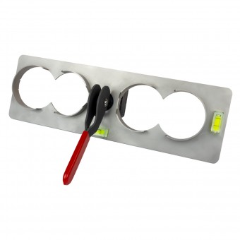 Flush-mounted drilling template 82 mm, 5-gang
