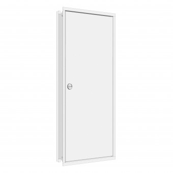 Flush-mounted frame flat + door 2-24, 3-part system, 100mm