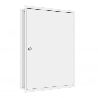 Flush-mounted frame flat + door 3-18, 3-part system, 100mm