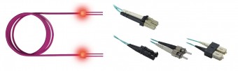 FO LED Patch Cord, Duplex, LCD/LCD, G50/125, OM3, 7.5m