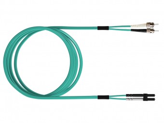 FO Patch Cord Premium, Duplex, LCD/ST, G50/125, OM3, 2m