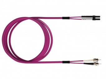 FO Patch Cord Premium, Duplex, LCD/ST, G50/125, OM4, 3m