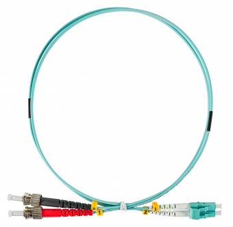 FO Patchcord Duplex LC/UPC - ST/UPC, 50/125µm OM3,  0.5m