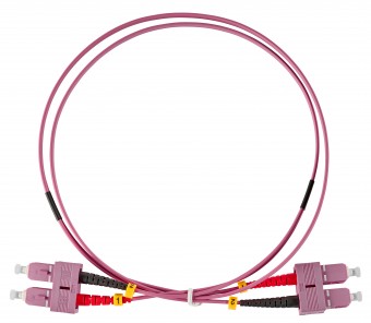 FO Patchcord Duplex SC/UPC - SC/UPC, 50/125µm OM4,  0.5m