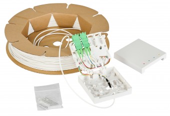 FTTH Rollerbox 100m, 4xLC/APC 8°, OS2, B2ca-s1a,d0,a1