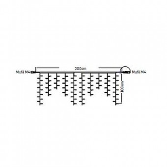Ghirlanda Extensibila 100 LED 7.2W 2700K 2M