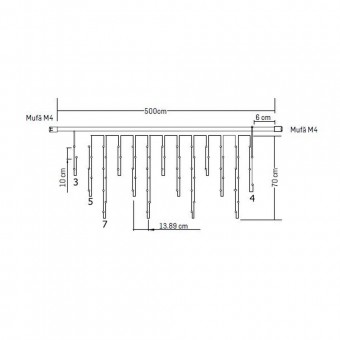 Ghirlanda Extensibila 180 LED 13W 6400K