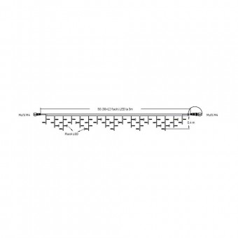 Ghirlanda Extensibila Flash 50 LED 3.6W 2700K 3M
