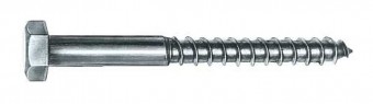 Holsurub cu cap haxagonal 8x80mm, DIN571, zincat (100buc)