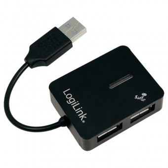Hub USB 2.0 4 porturi, Smile, max 480MBit, negru