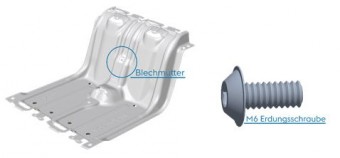 iFIX earthingscrew btwn South Connector+wind deflector plate