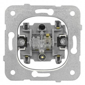 Insert buton, 10A 1ND, cu lumina orientare, cleme elastice
