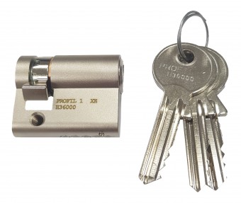 Insert (butuc) semi-cilindric cu 3 chei H36000, L=40 mm