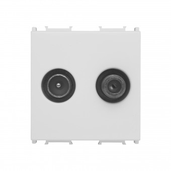 Insert priza antena SAT-TV punct terminal, 1dB, 2M, alb