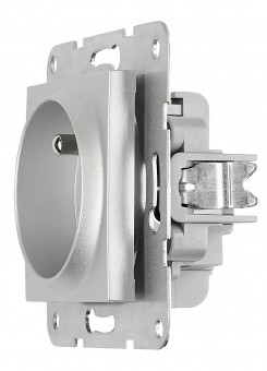 Insert priza cu Pin PE, conexiune elastica, argintiu