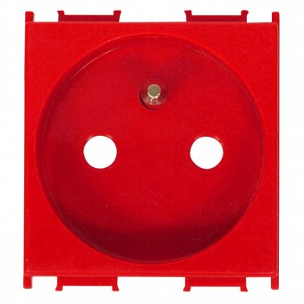 Insert priza cu pin PE, protectie marita,16A, cl. surub,rosu