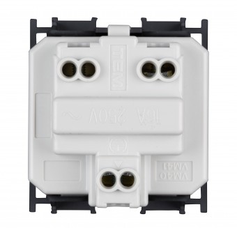 Insert priza cu pin PE,protectie marita,16A,cl. surub,negru