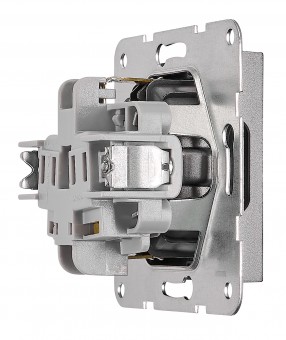 Insert priza cu protectie, conexiune elastica, antracit