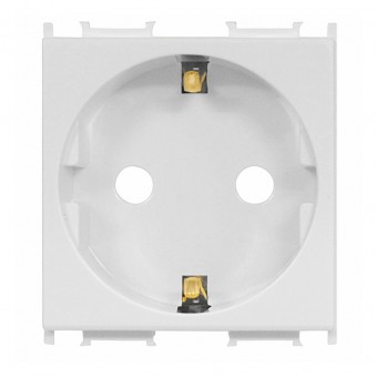 Insert priza cu protectie marita, 16A, cleme cu surub, alb