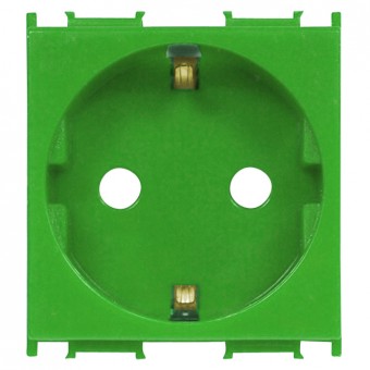 Insert priza cu protectie marita, 16A, cleme cu surub, verde