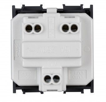 Insert priza cu protectie marita,capac,16A,cl cu surub,negru