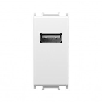 Insert priza de date USB 2.0, 1M, alb, conexiune cu surub