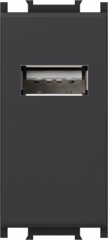 Insert priza de date USB 2.0, 1M, negru, conexiune cu surub