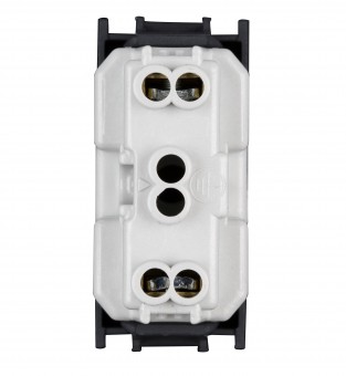 Insert priza fara PE, 1M, negru