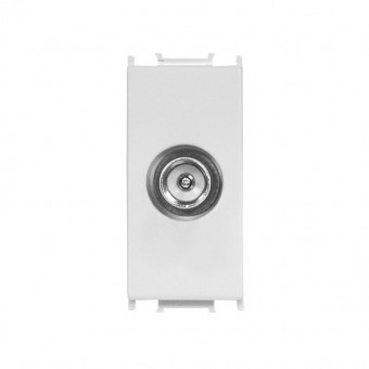 Insert priza TV, 0dB, 1M, alb