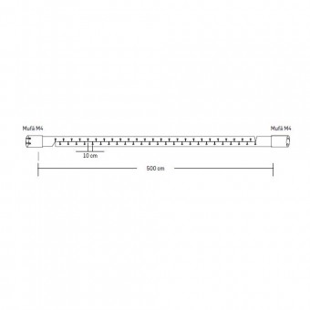 Instalatie Extensibila 50 LED 3.6W 2700K Cablu Alb