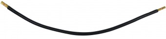 Insul. wire, 10mm ², black, both sides with ferrule, 260mm