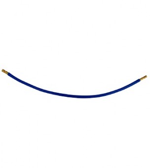 Insul. wire, 10mm ², blue, both sides with ferrule, 260mm