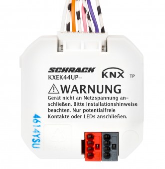 Interfata buton KNX, 4xcont l. de potential/iesiri contr LED