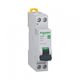 Intrerupator automat Easy9 20A 1P+N curba C 6kA – SCHNEIDER | EZ9P35620