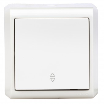 Intrerupator cap-scara, 10A, cleme cu surub, PT, IP20, alb