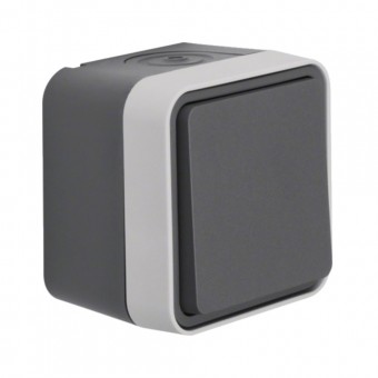 Intrerupator cap scara aplicat 10A IP55 gri cubyko – HAGER | WNC011