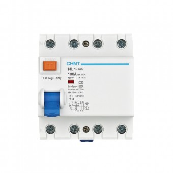 Intrerupator diferential RCCB 80A, 4 poli, 100 mA, tip AC, 6 kA