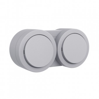 Intrerupator dublu aplicat 10A IP54 gri Xone - OVIVO | 406-240000-920
