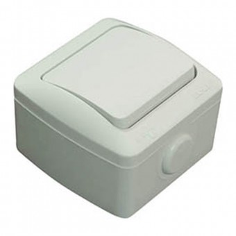 Intrerupator simplu aplicat 10A IP54 gri Forix - ELBI